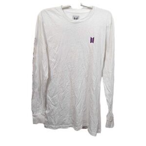 BTS White Love Yourself Graphic Long Sleeve T‎ Shirt- Size Small
